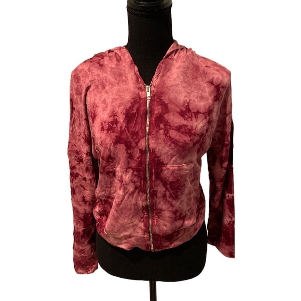 Baea Tie Dye Zip Jacket in Tie Dye Plum Small NWT